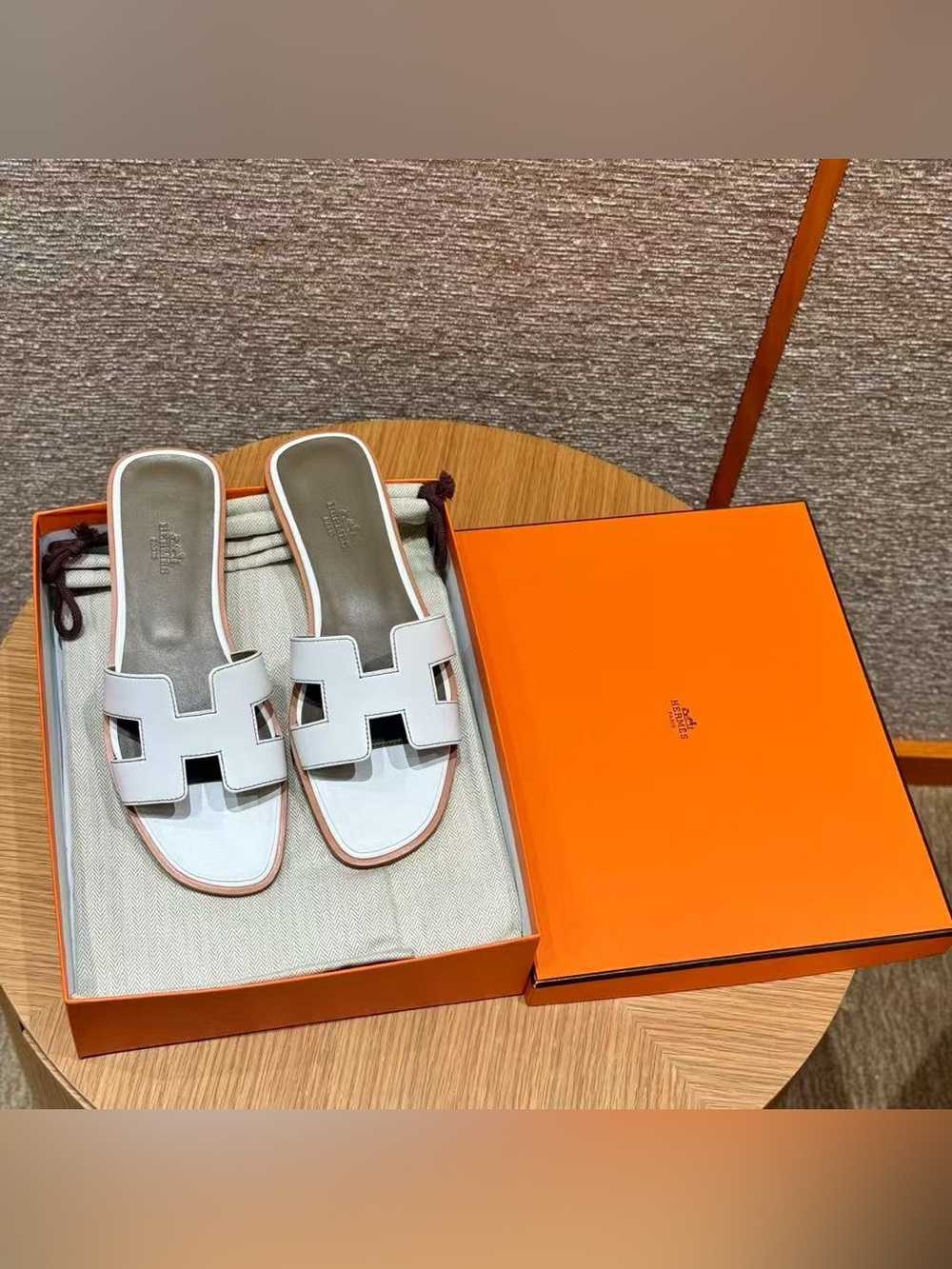Hermes White Sandals